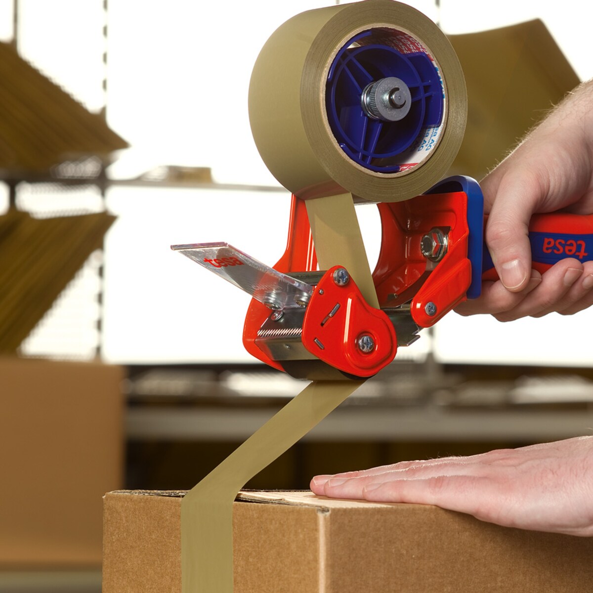 Cinta Embalaje Strong 66 m - 2 Uds + Dispensador Marrón-2