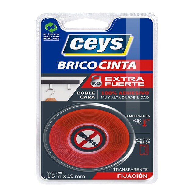 Imagen 0 de Bricocinta Doble Cara Precortada 1,5 m x 19 mm