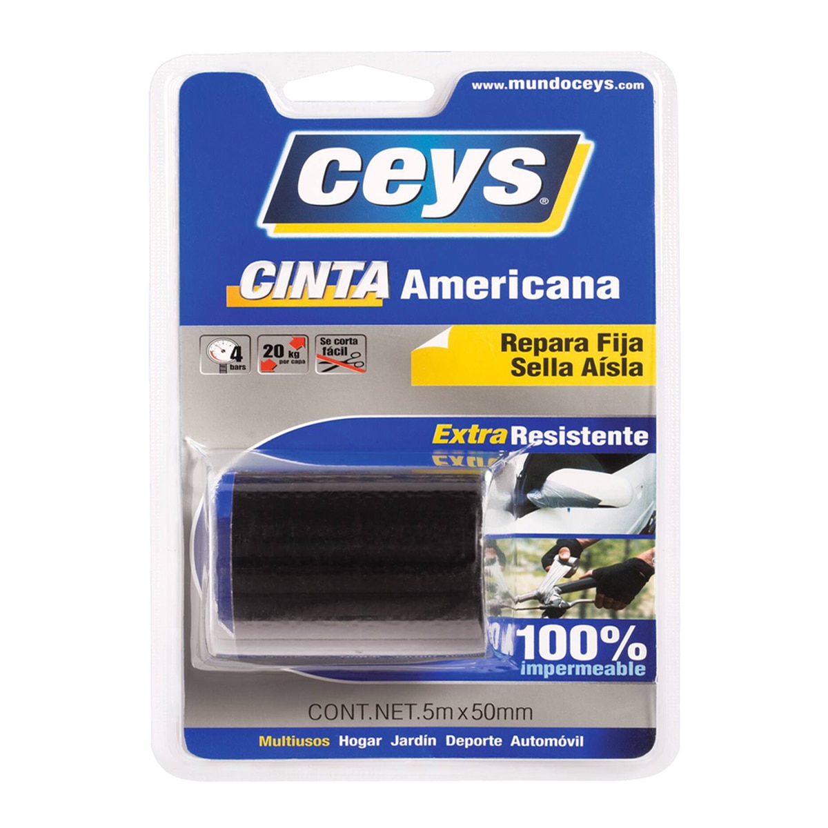 Imagen 0 de Cinta Americana Extra Resistente 5 m