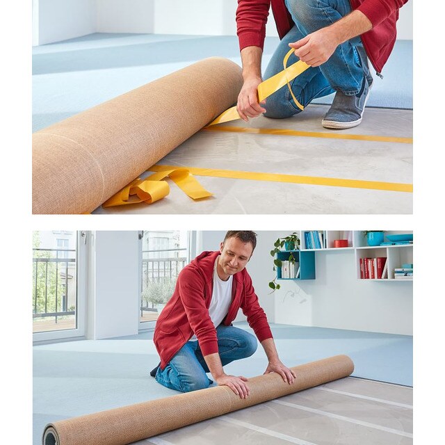 Cinta Adhesiva Doble Cara Moquetas Extra Fuerte Beige-2
