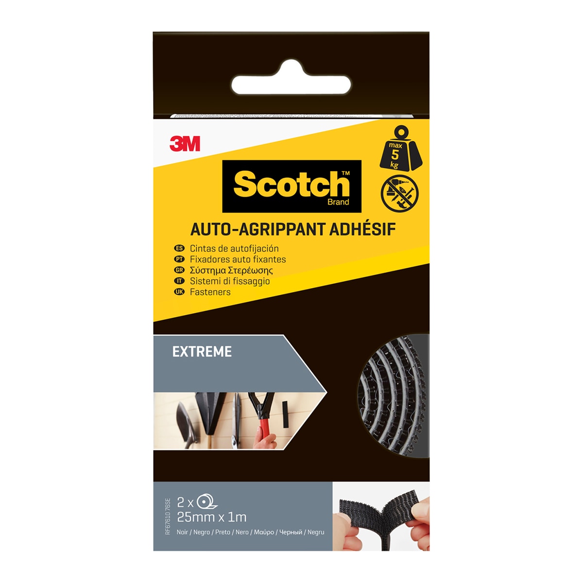 Scotch - Cintas Auto-Sujeción Extrema - 2 Rollos de 25 mm x 1 m.