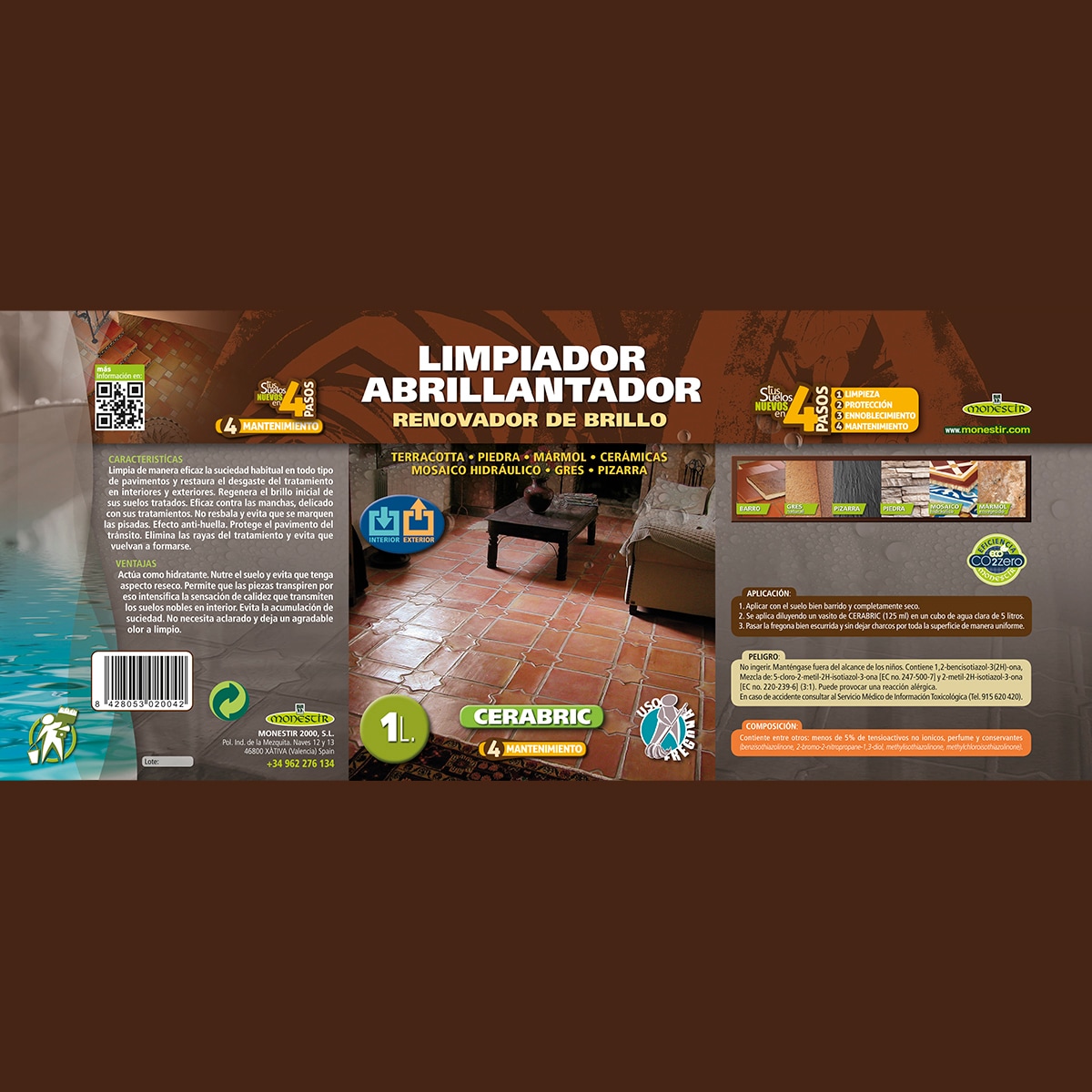 Renovador Brillo Suelos Cerabric Incoloro-3