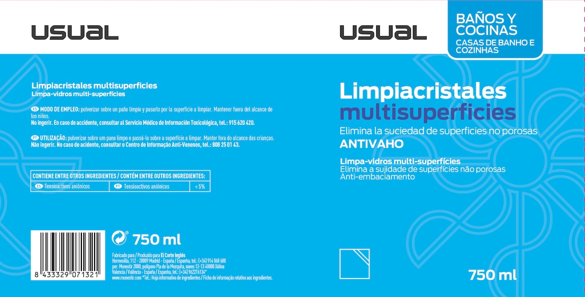 Limpiacristales Multisuperficies 750 ml Incoloro-2