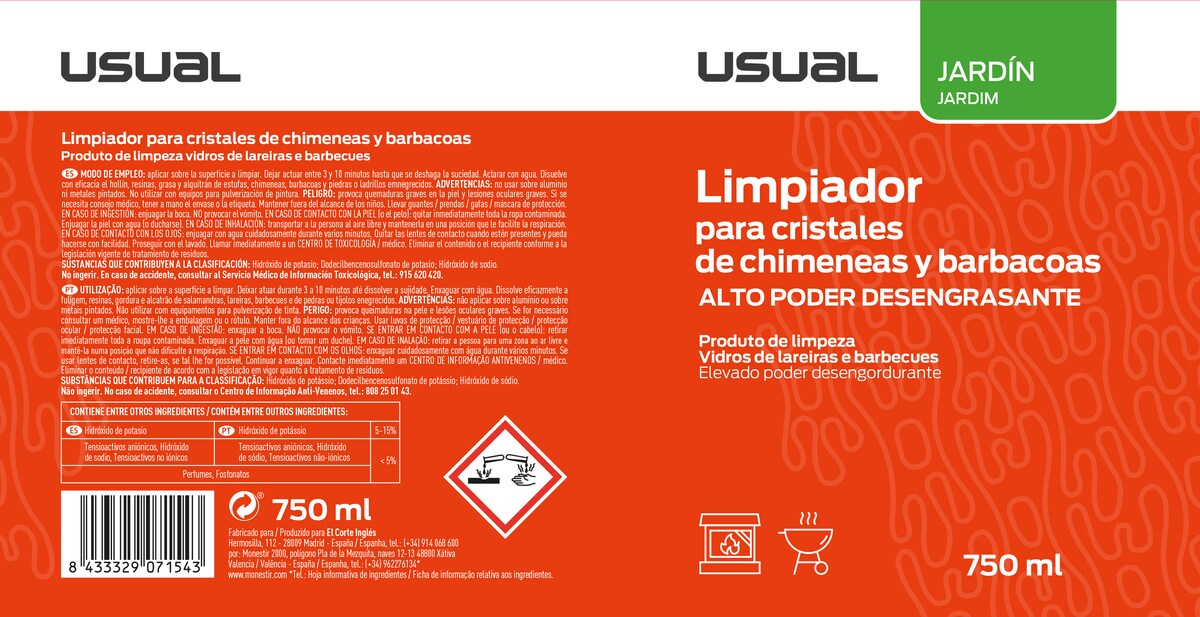 Limpiacristales Chimeneas 750 ml 2