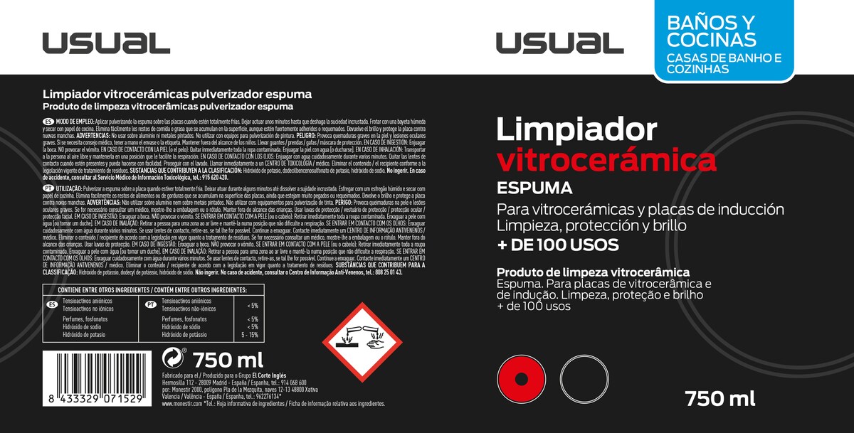 Pack de Poupança Limpa-Vidros + Tira-Gorduras 750 ml x 2 Incolor-2