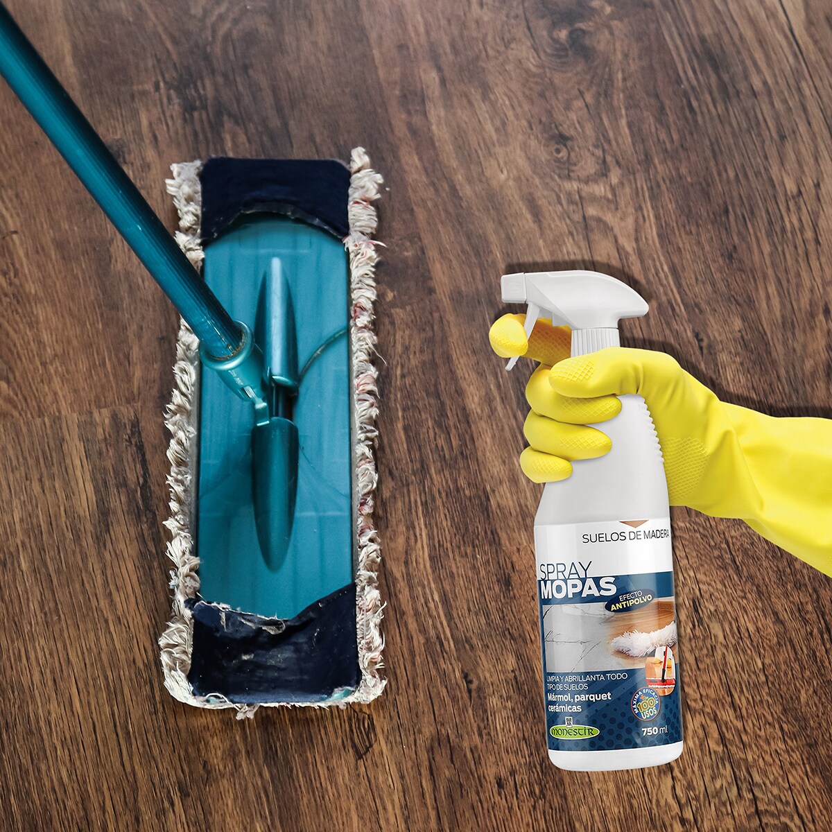 Limpiador Suelos Madera para Mopas 750 ml Incoloro-3