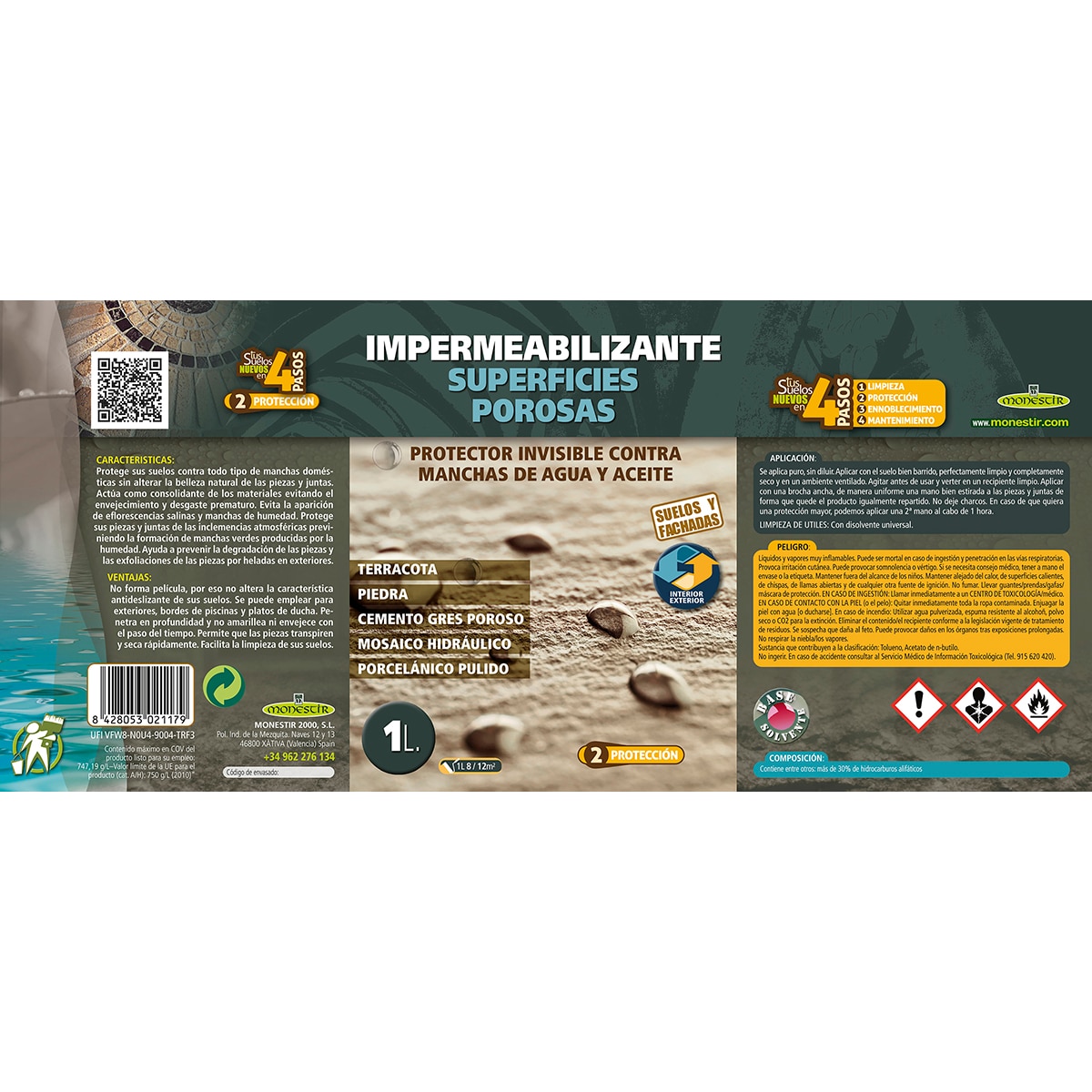 Impermeabilizante Superfícies Porosas - 1 L Incolor-2