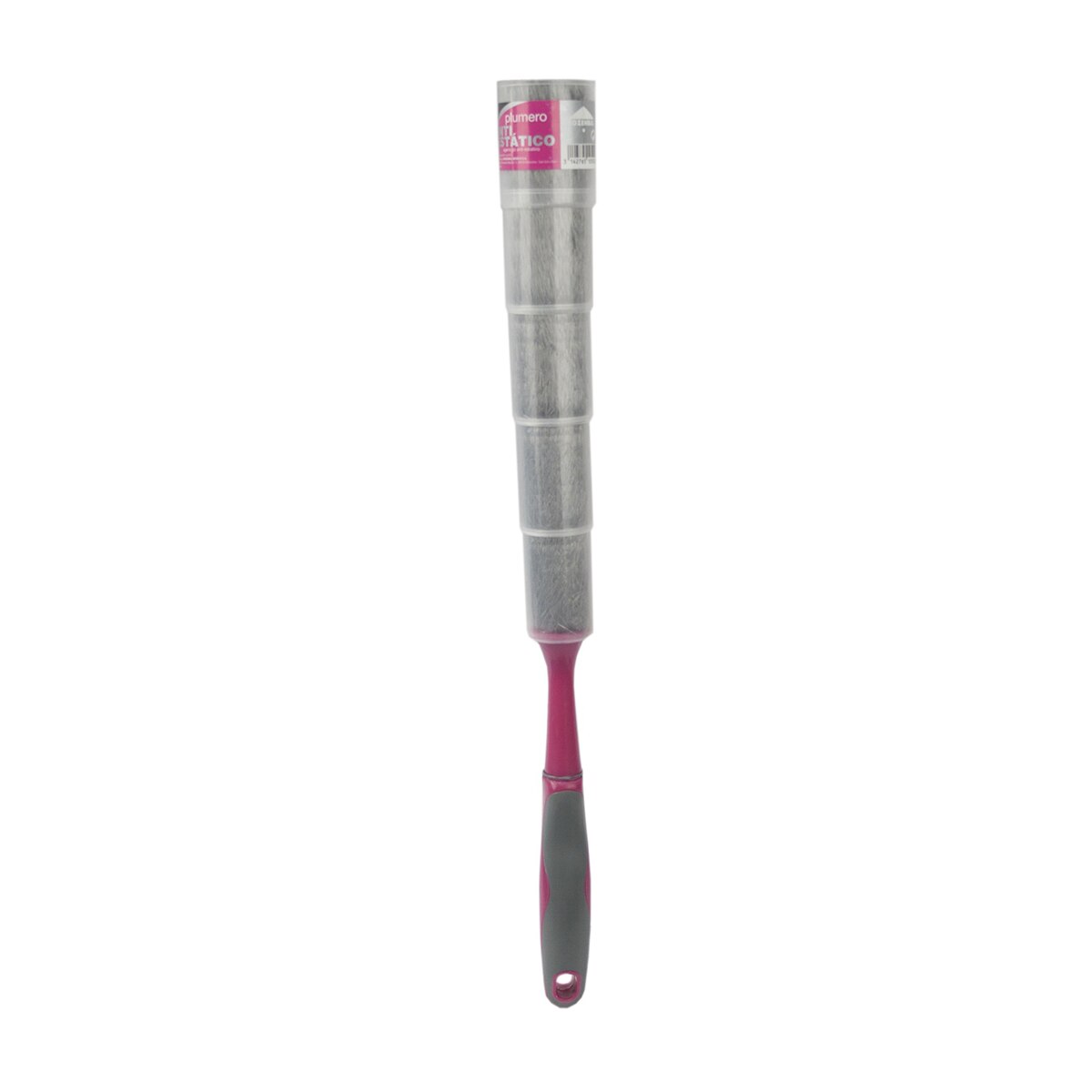 Plumero Antiestático con Mango Bimateria Gris / Magenta-2