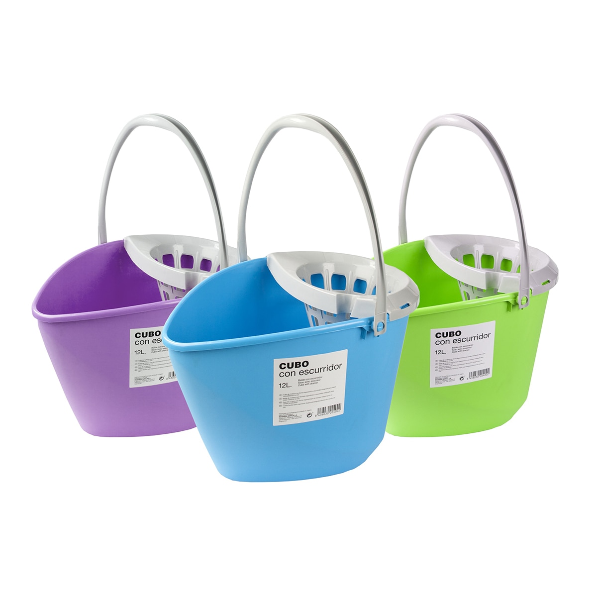 Cubo con Escurridor 12 l Surtido-2