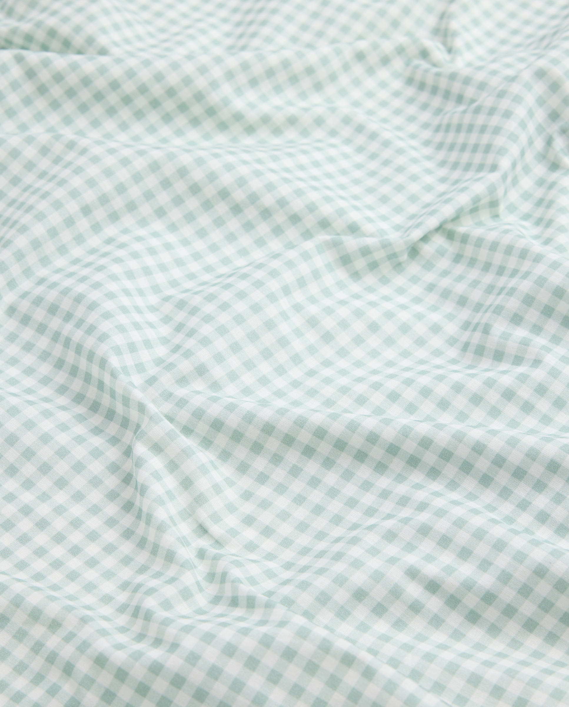 Juego de funda nórdica algodón cuna cuadros vichy verde Verde-2