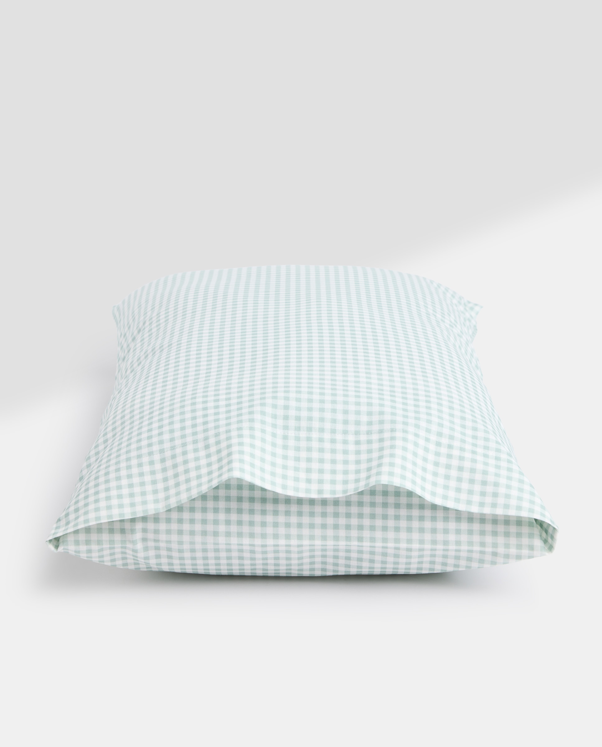 Juego de funda nórdica algodón cuna cuadros vichy verde Verde-5