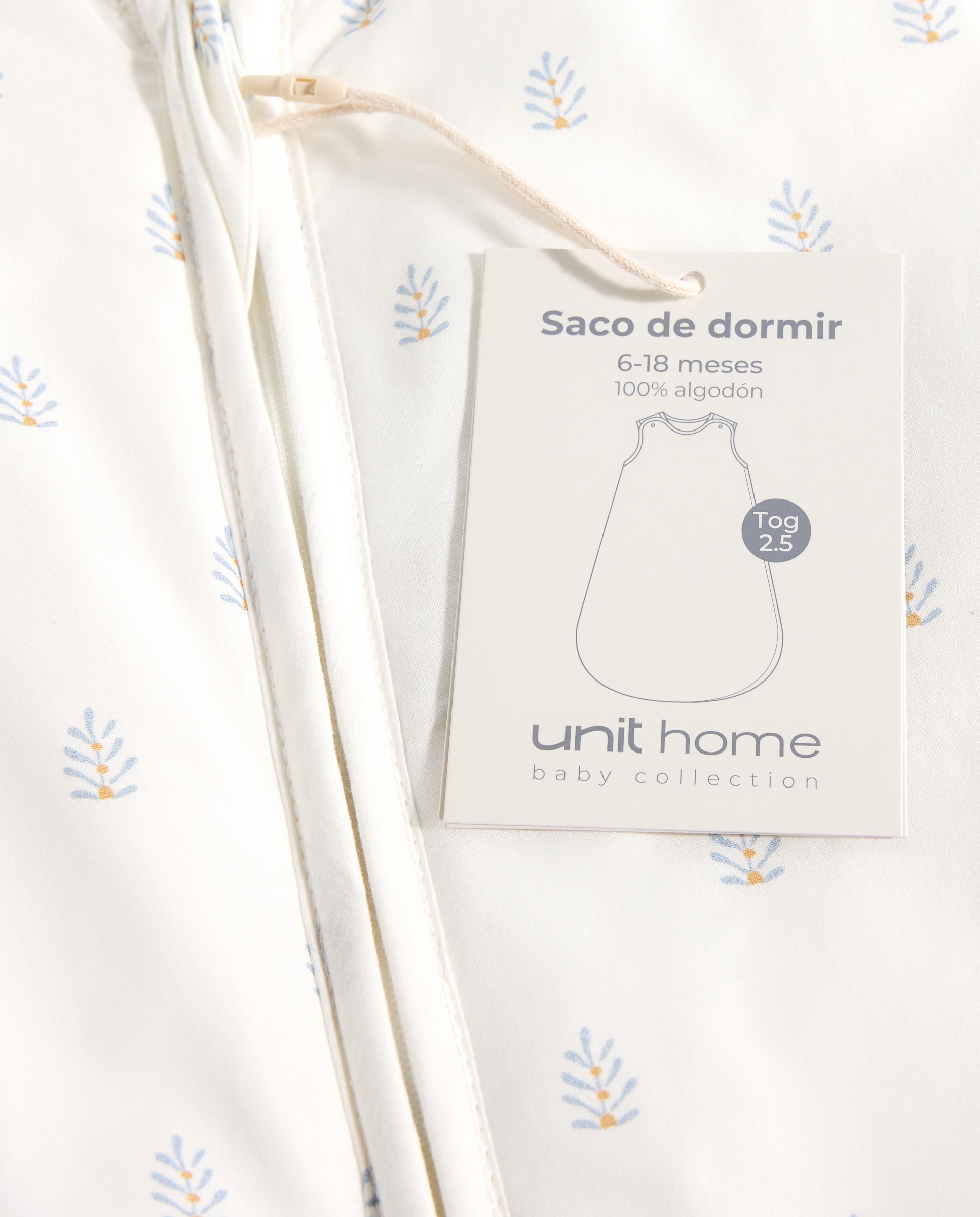Saco de dormir bebé de 6-18 meses Tog 2.5 hoja azul Azul-6