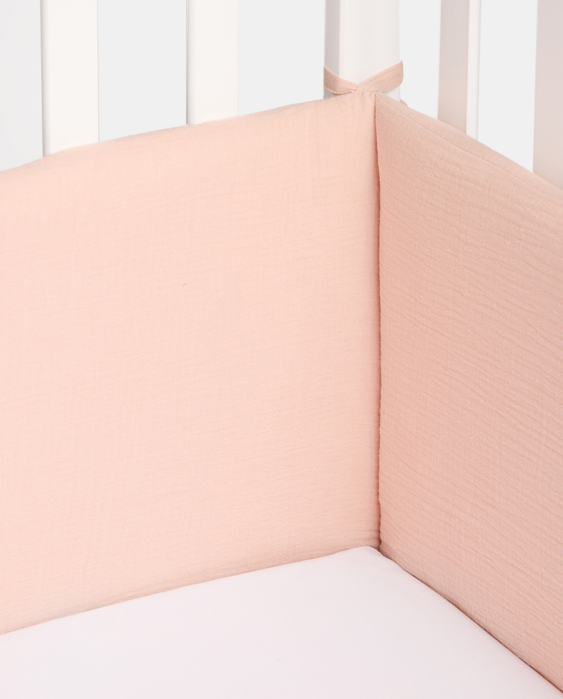 Imagen 0 de Protector de cuna algodón rosa