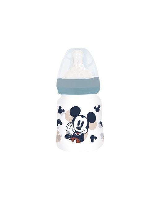 Imagen 0 de Stor biberon cuello ancho 150 ml tetina silicona 3 posiciones mickey mouse full of smiles