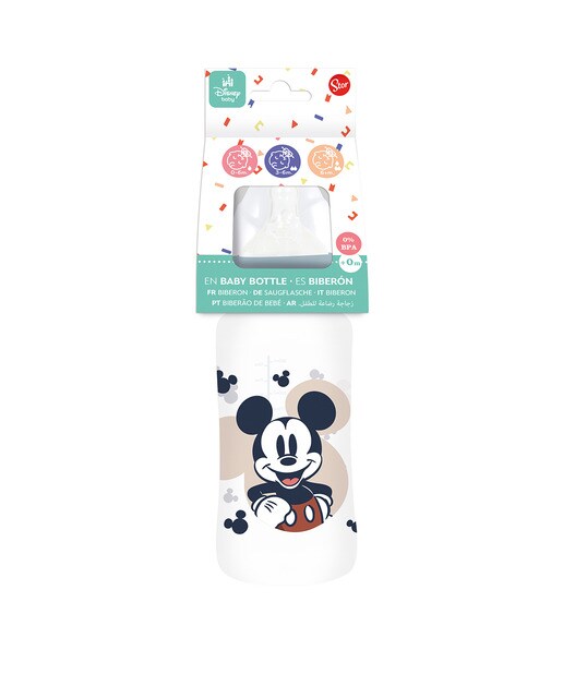 Stor biberon cuello ancho 360 ml tetina silicona 3 posiciones mickey mouse full of smiles Azul-2