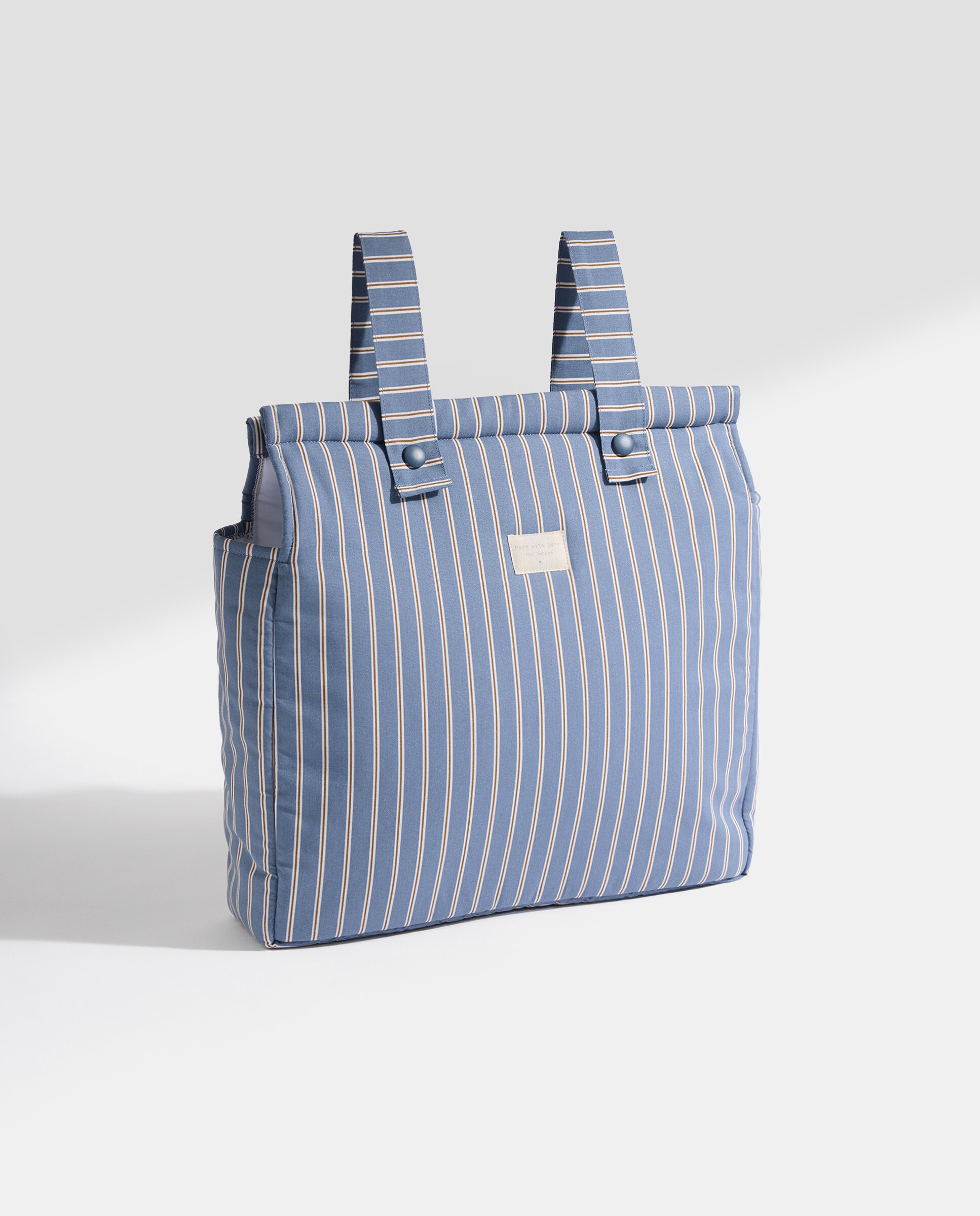Bolso carro bebé rayas Azul-2