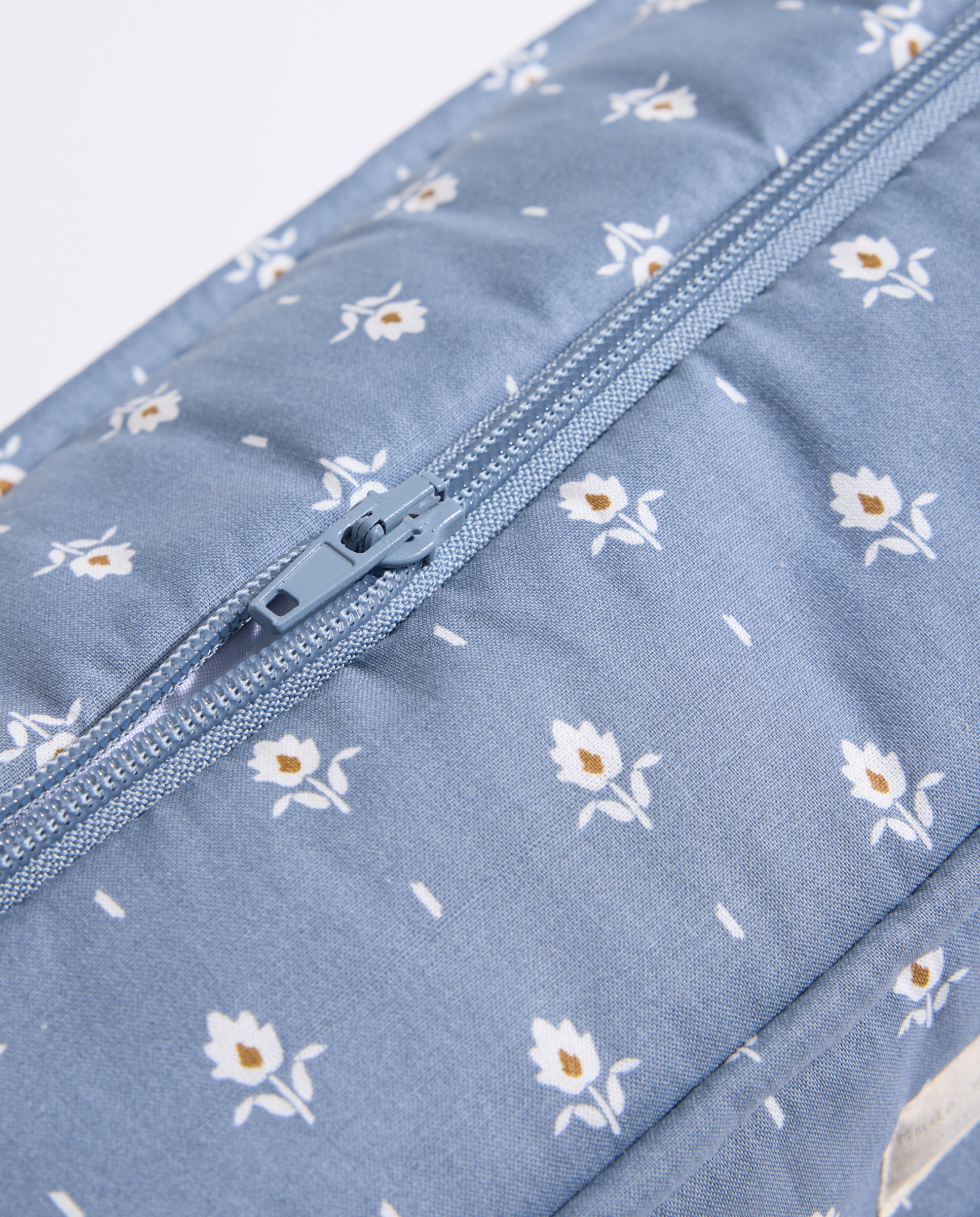 Bolso carro bebé mini con volante flores Azul-3