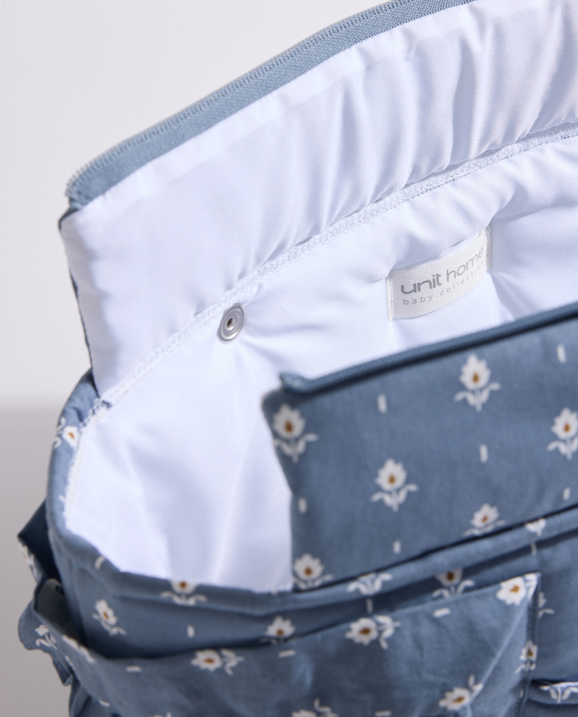 Bolso carro bebé mini con volante flores Azul-5