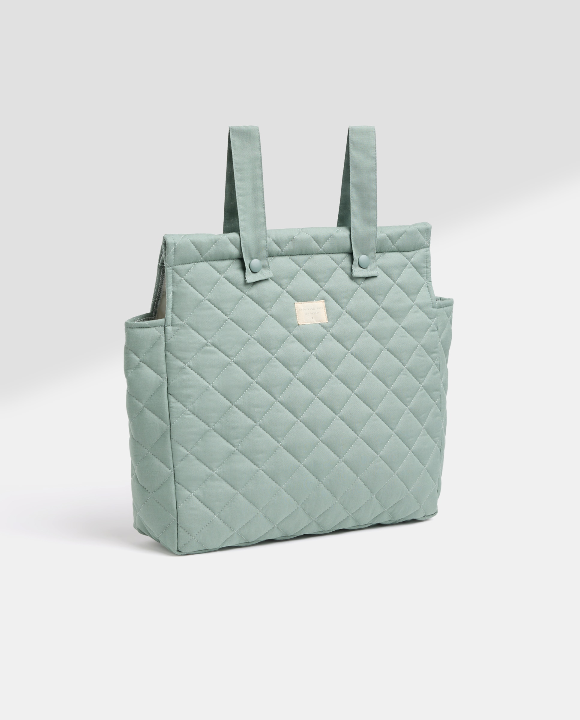 Bolso carro bebé cuadros verdes Verde-2