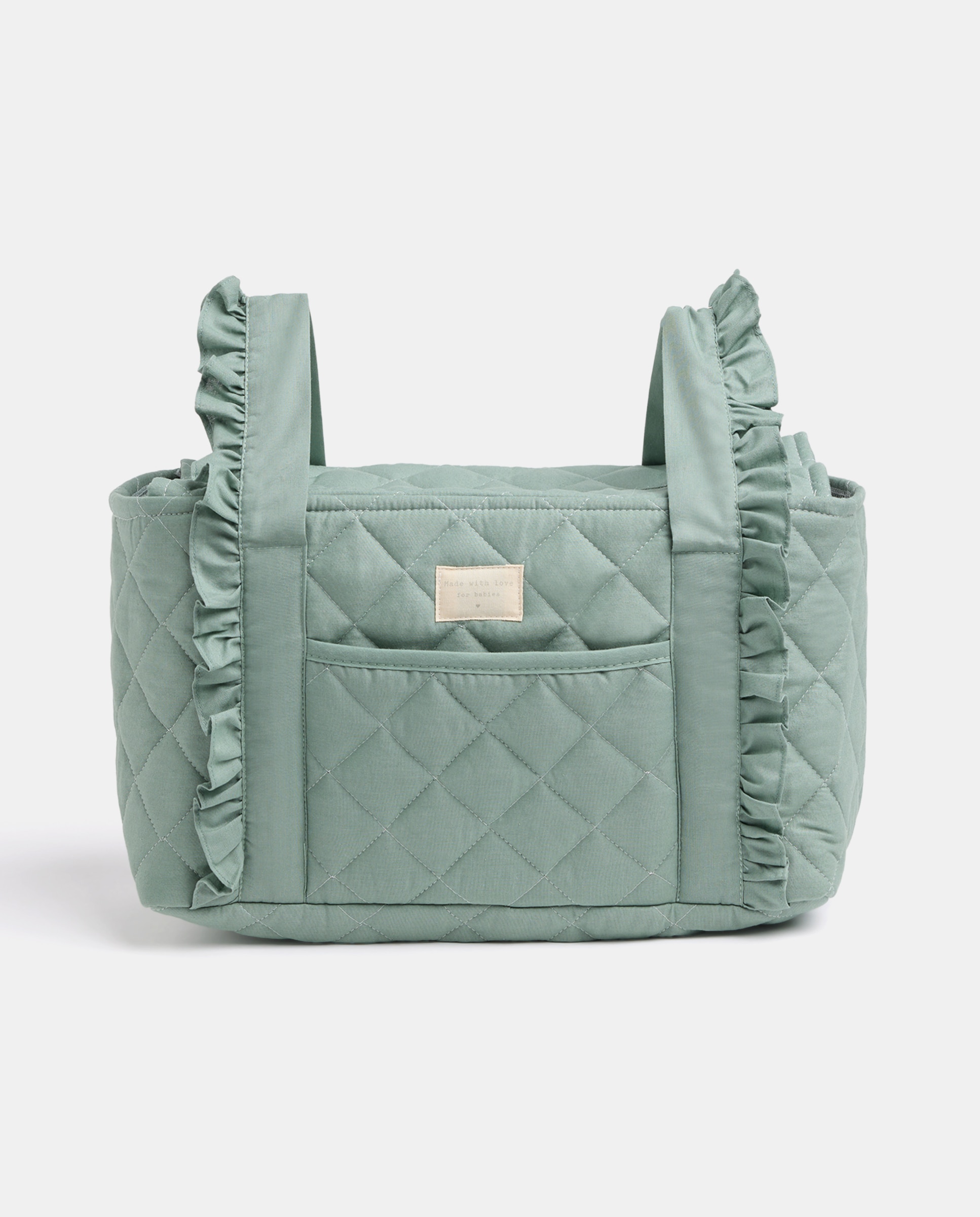 Imagen 0 de Bolso carro bebé mini con volante cuadros verdes