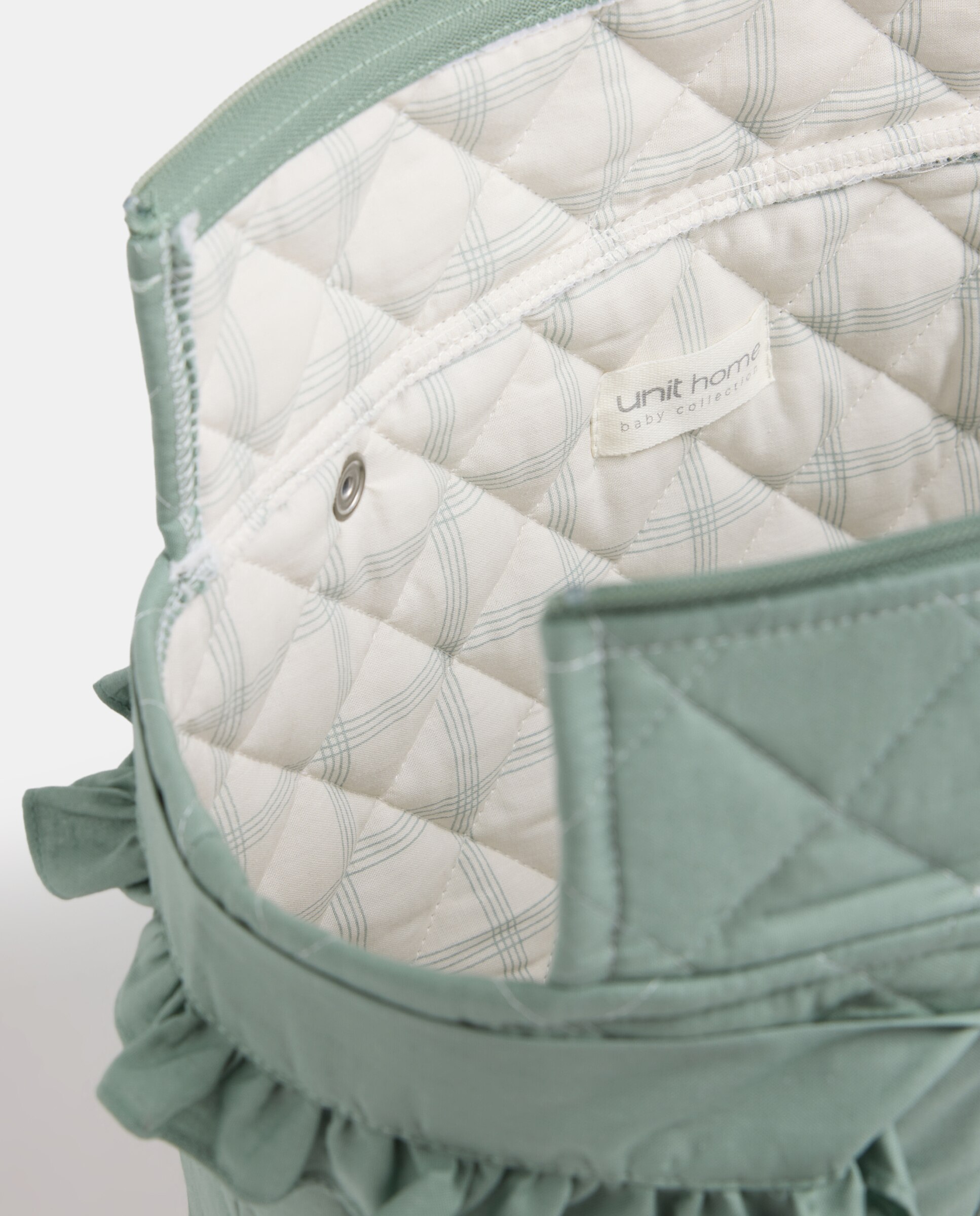 Bolso carro bebé mini con volante cuadros verdes Verde-5