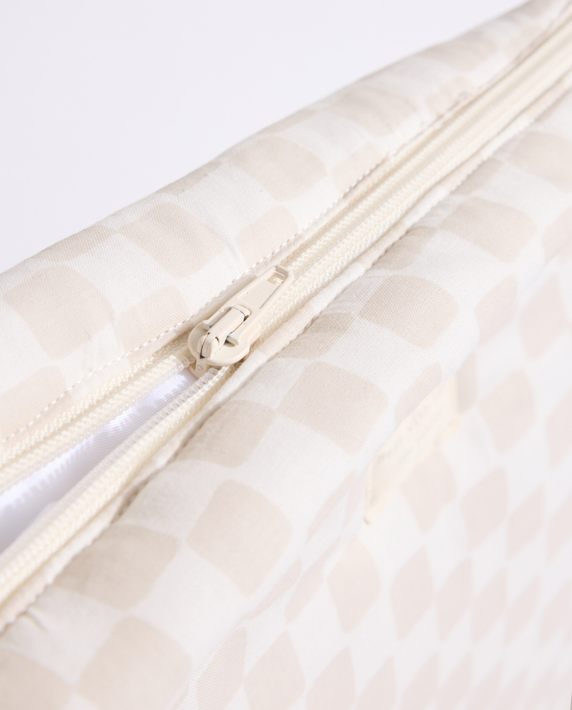 Bolso carro bebé cuadros beige Beige-4