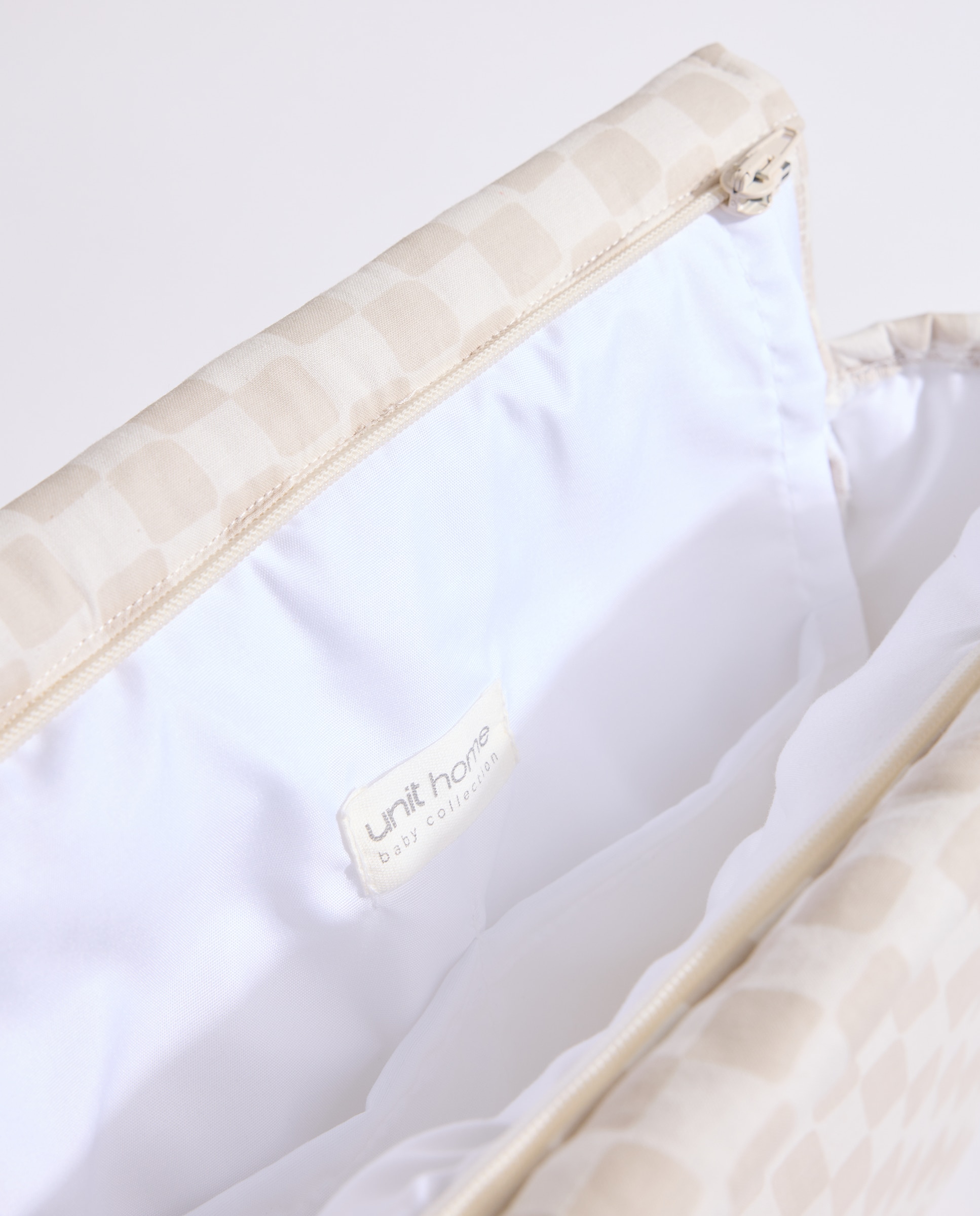Bolso carro bebé cuadros beige Beige-5