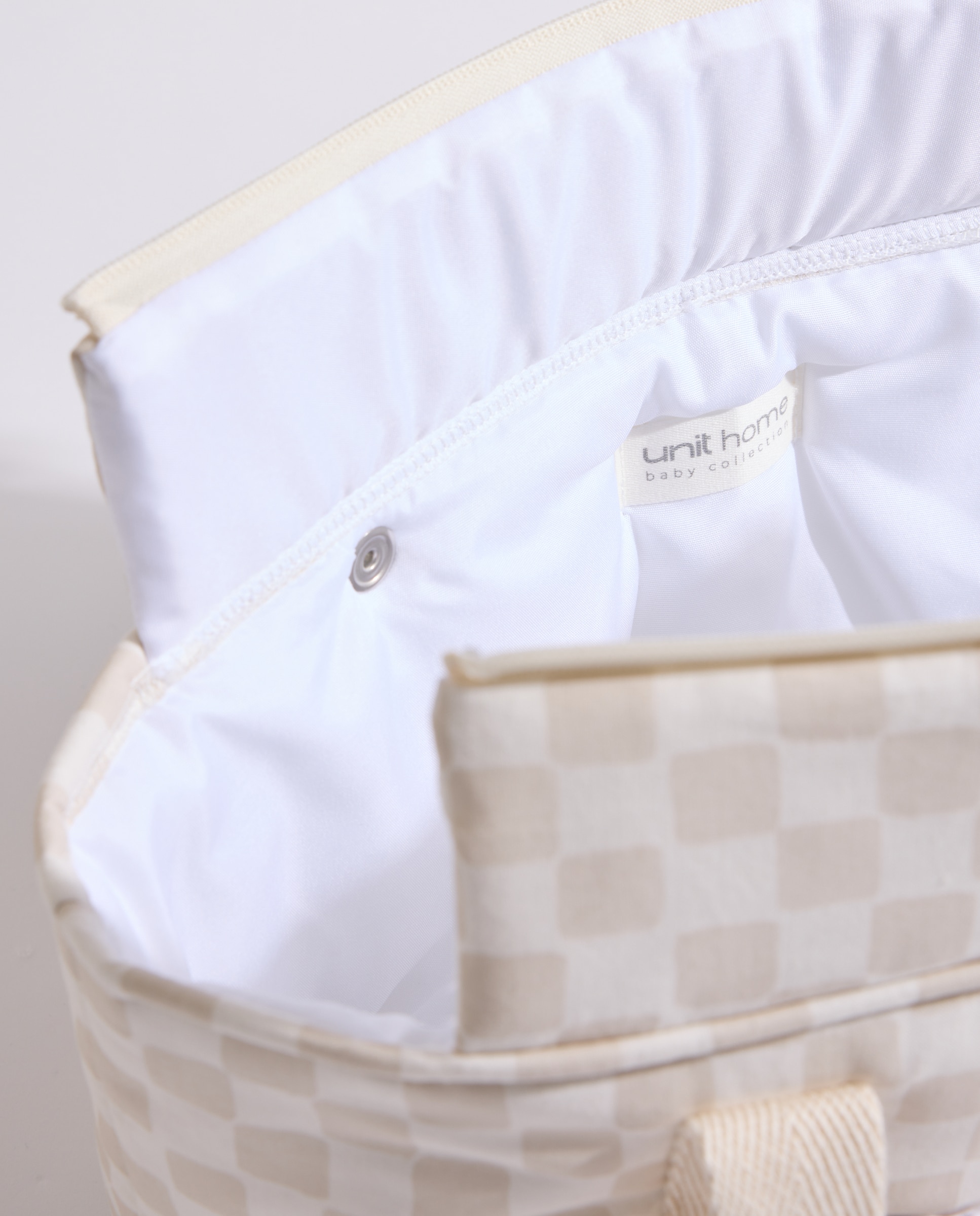 Bolso carro bebé mini cuadros beige Beige-5