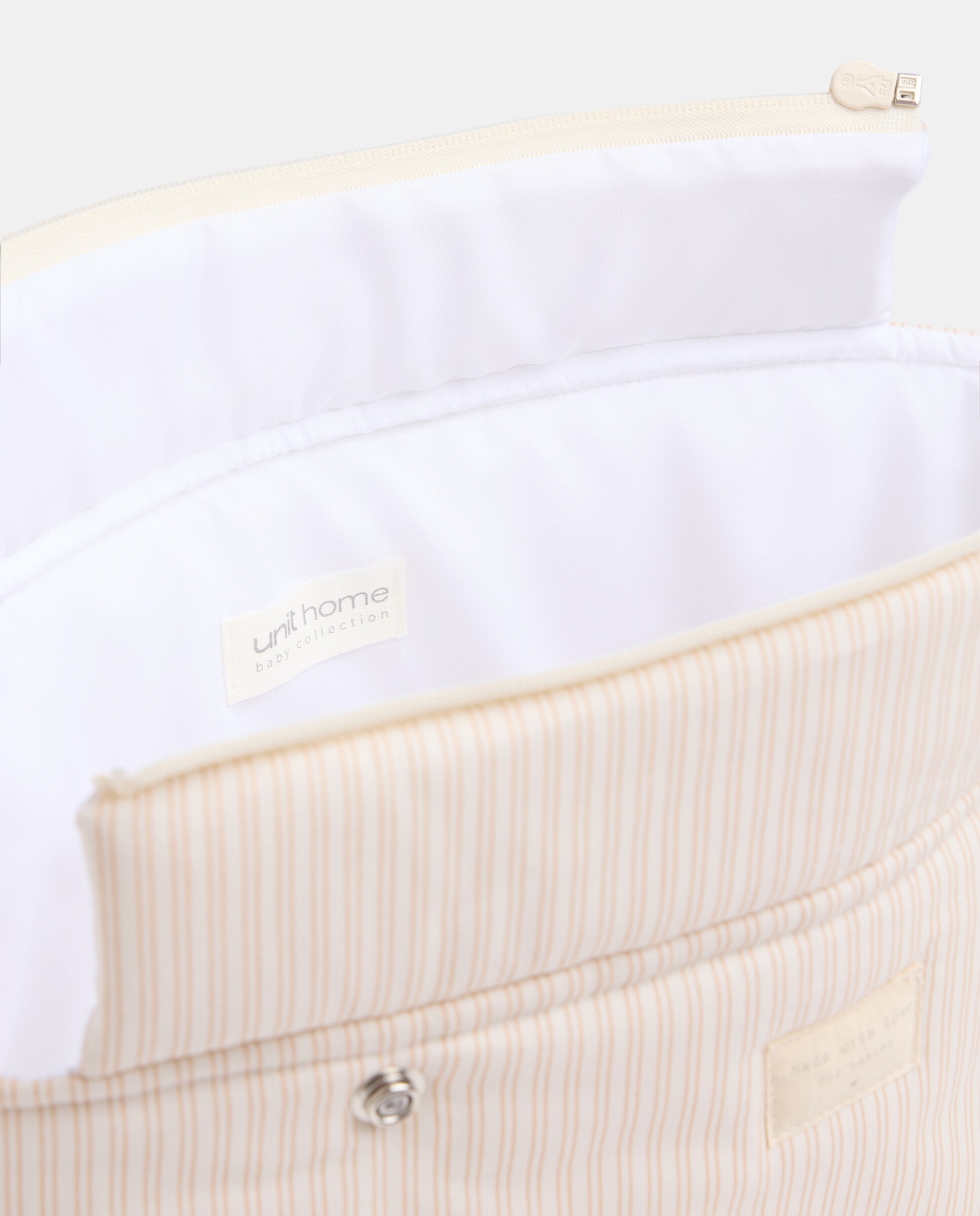 Bolso carro bebé mini rayitas beige Marrón claro-5