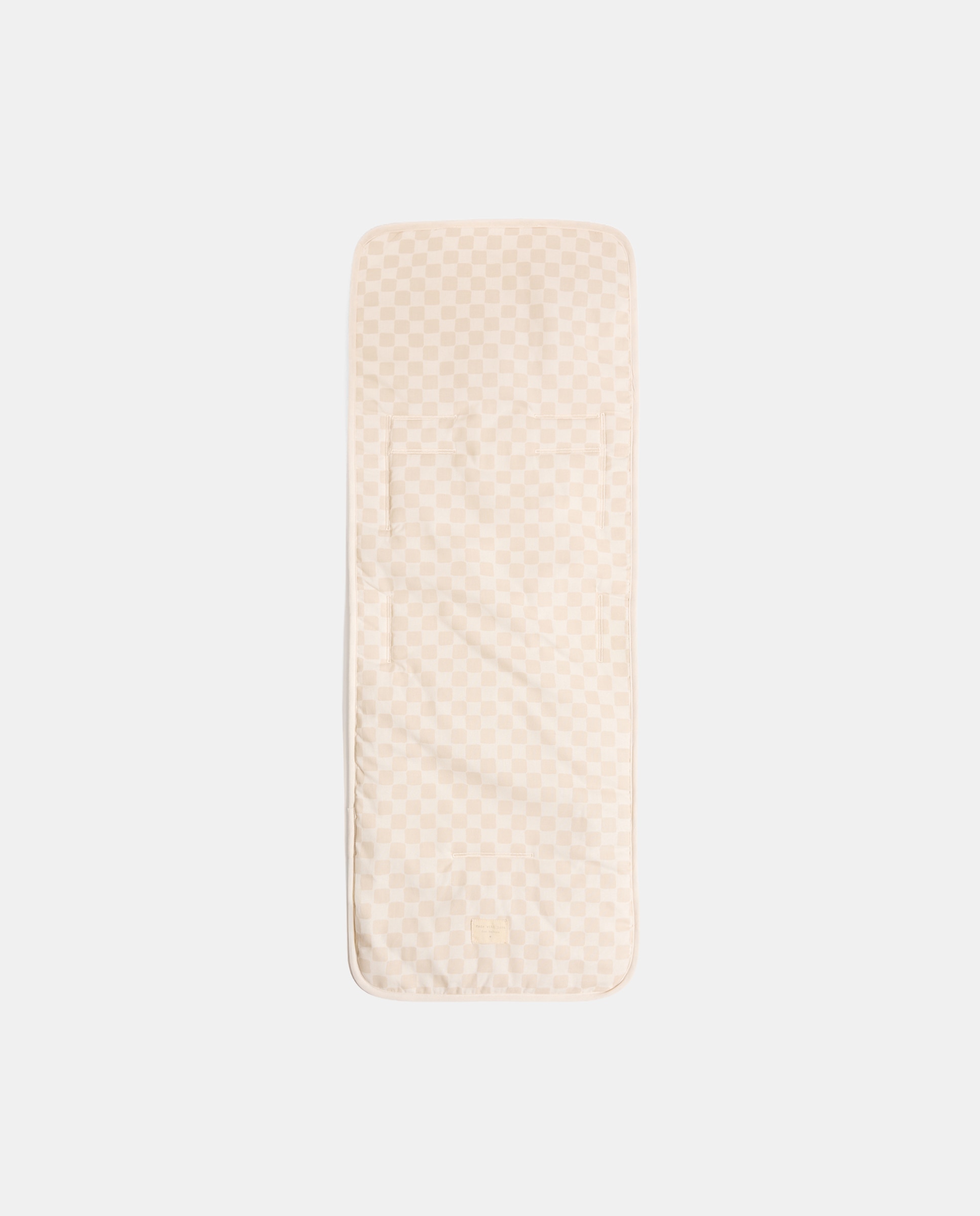 Imagen 0 de Colchoneta universal para silla de paseo cuadros beige