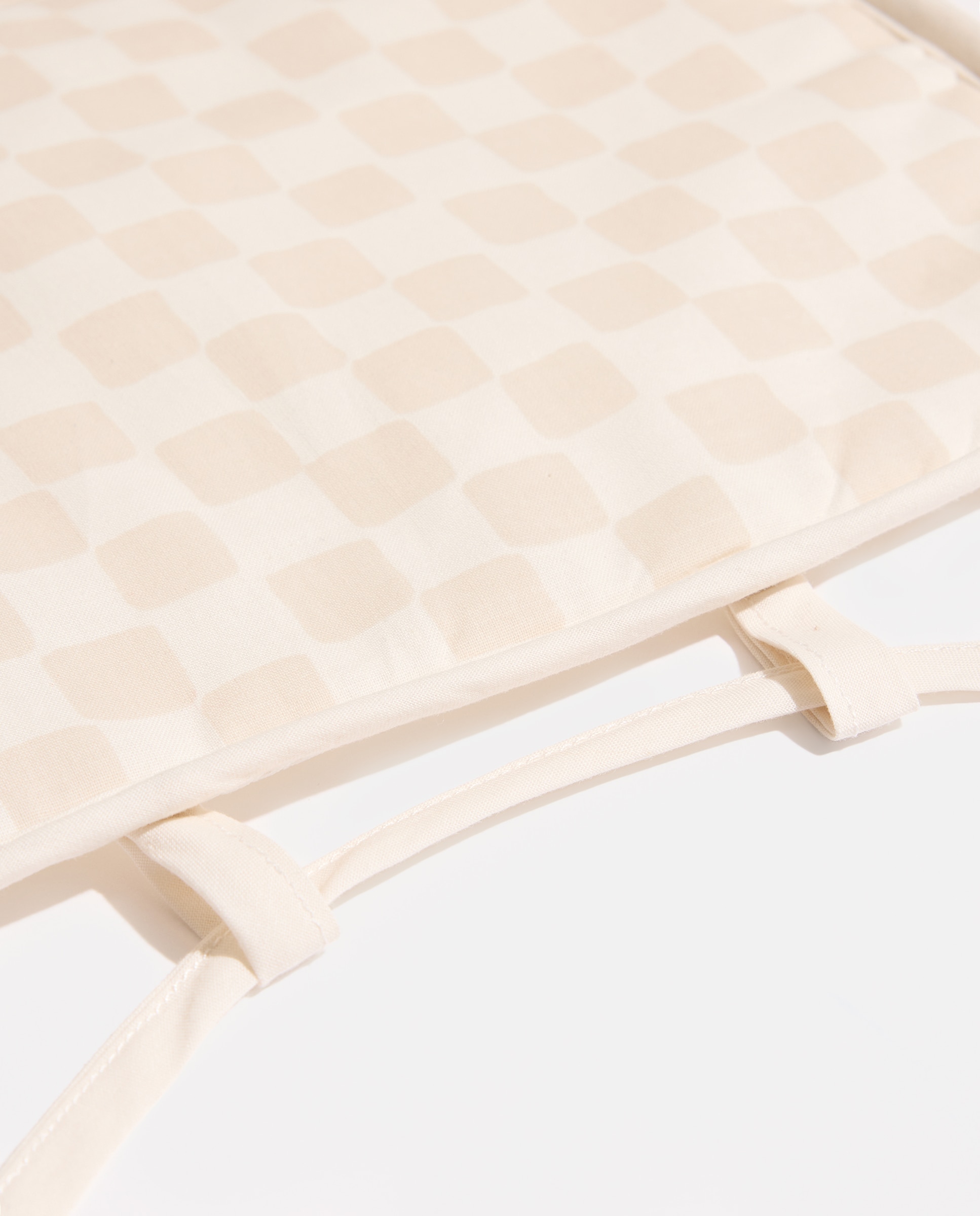 Colchoneta universal para silla de paseo cuadros beige Beige-3