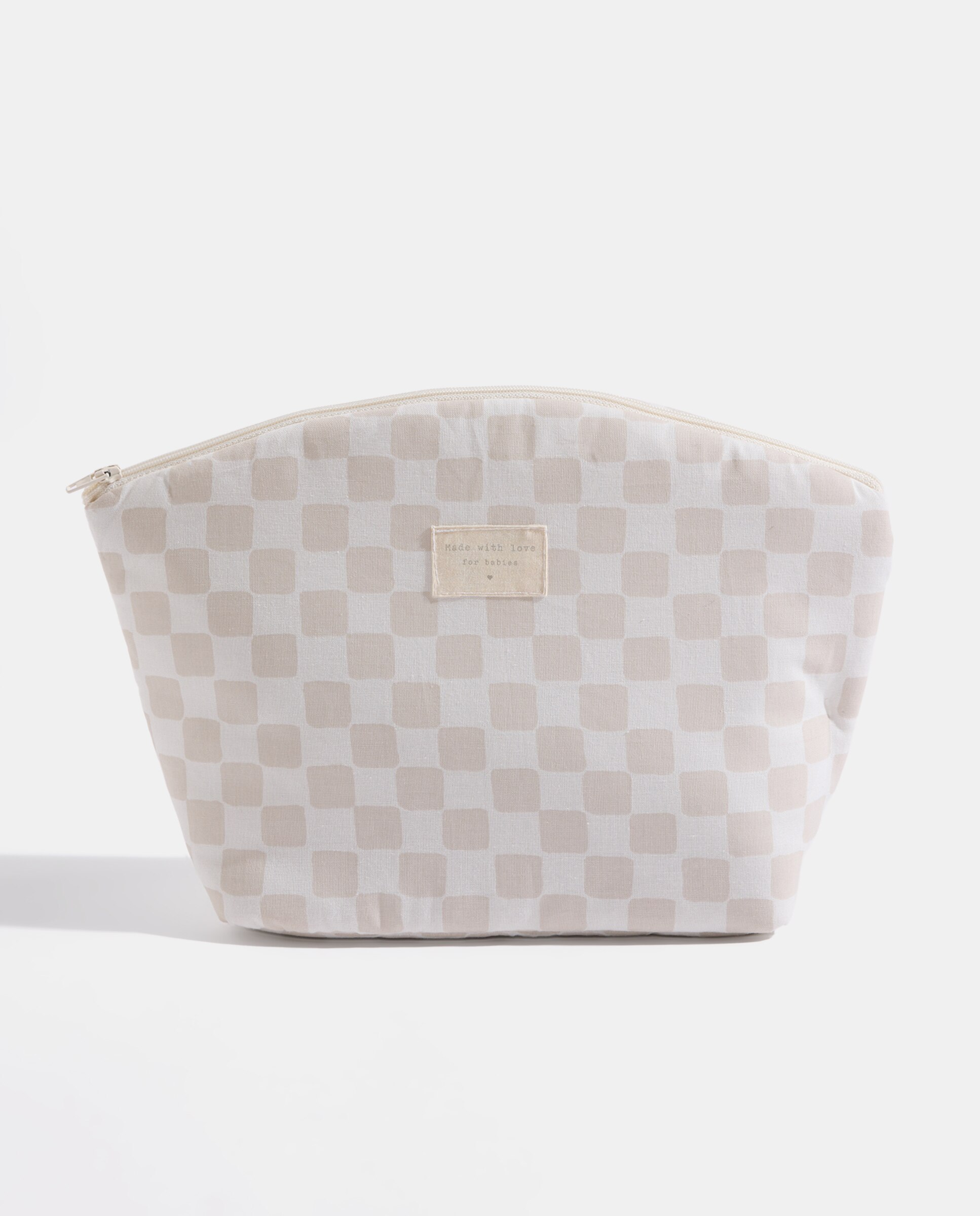 Imagen 0 de Neceser bebés cuadros beige