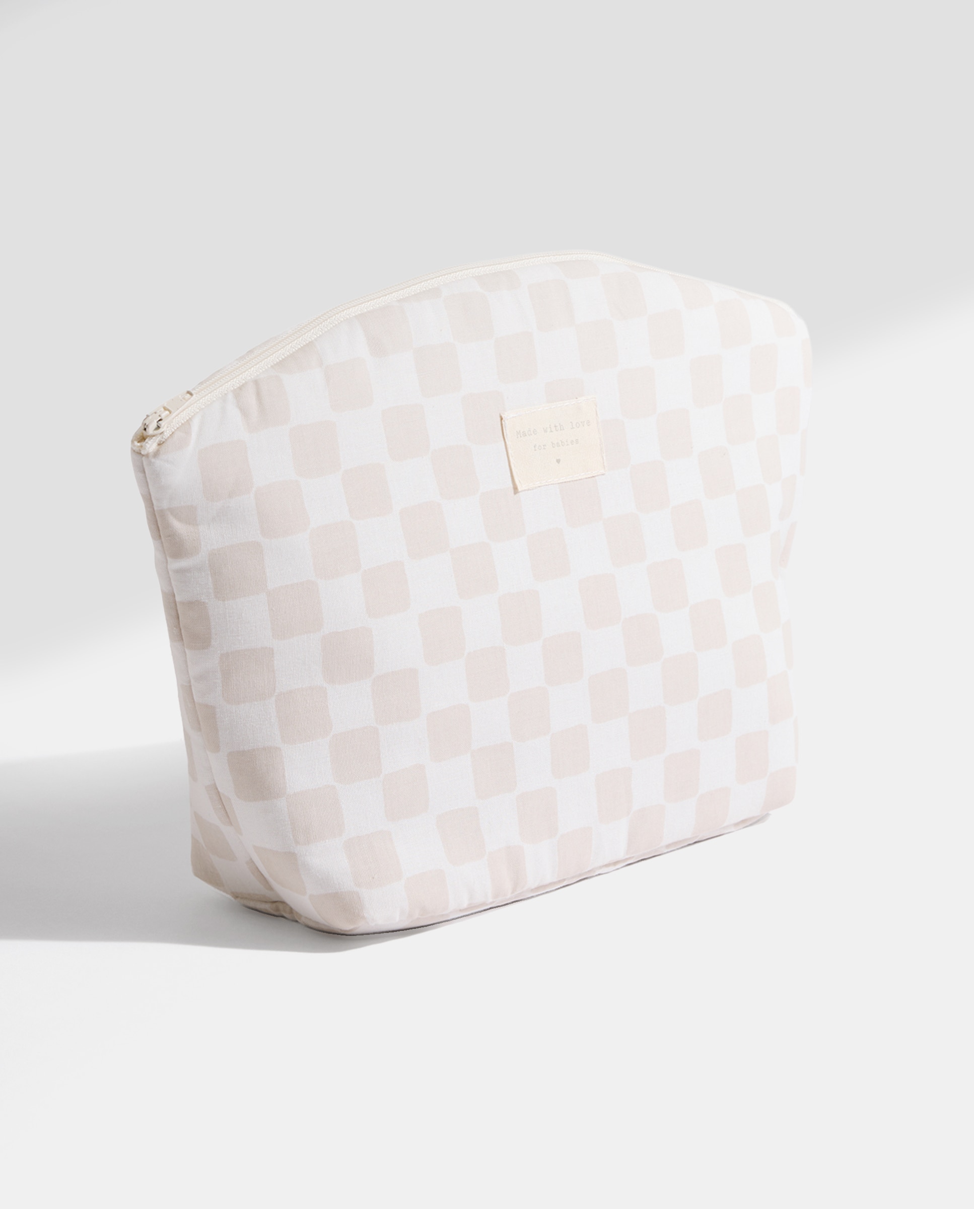 Neceser bebés cuadros beige Beige-2