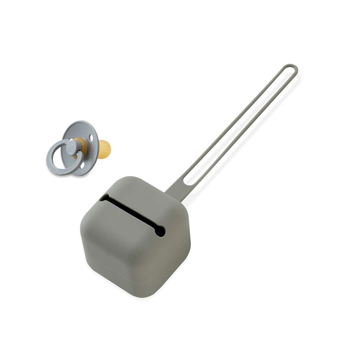 Portachupetes de silicona Gris-1