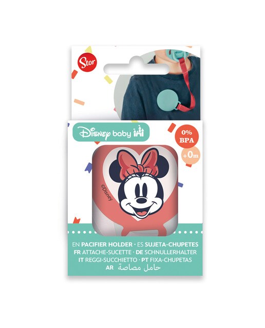 Stor sujeta chupetes minnie mouse heart full Rosa-2