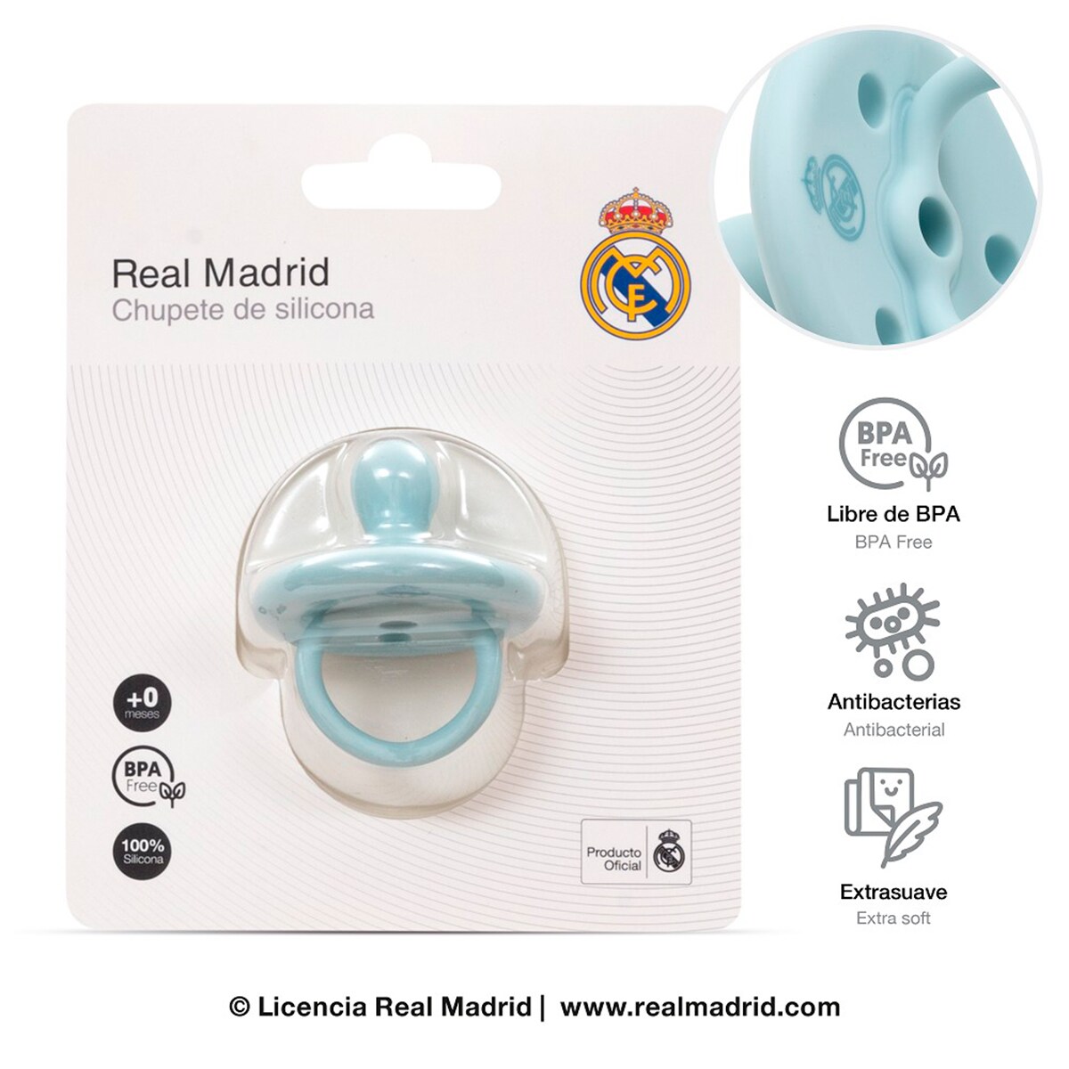 Chupete de silicona azul Azul-5