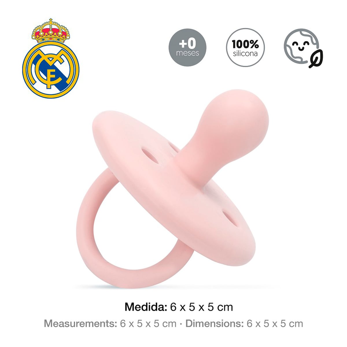 Chupete de silicona rosa Rosa-3