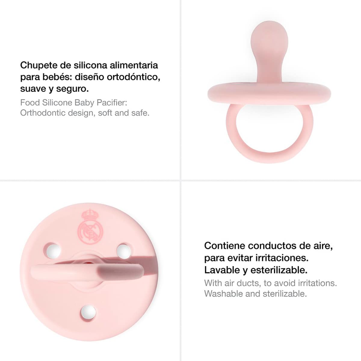 Chupete de silicona rosa Rosa-4