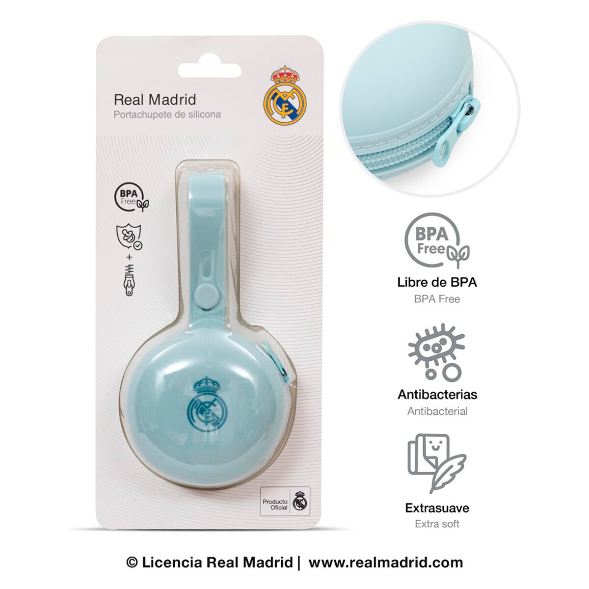 Portachupete de silicona azul Azul-3