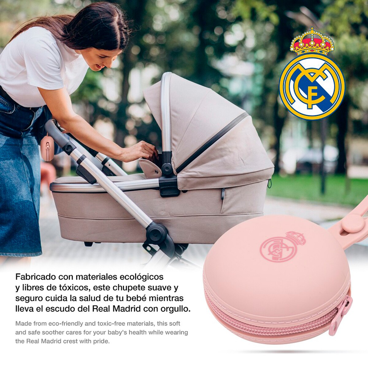 Portachupete de silicona rosa Rosa-4