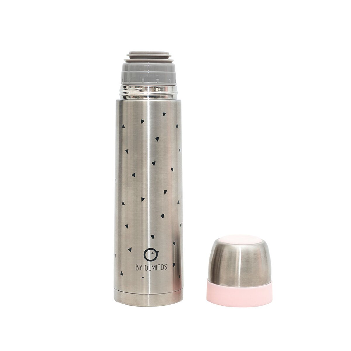 Termo para líquidos 500 ml Olmitos triángulos rosas Multicolor-2