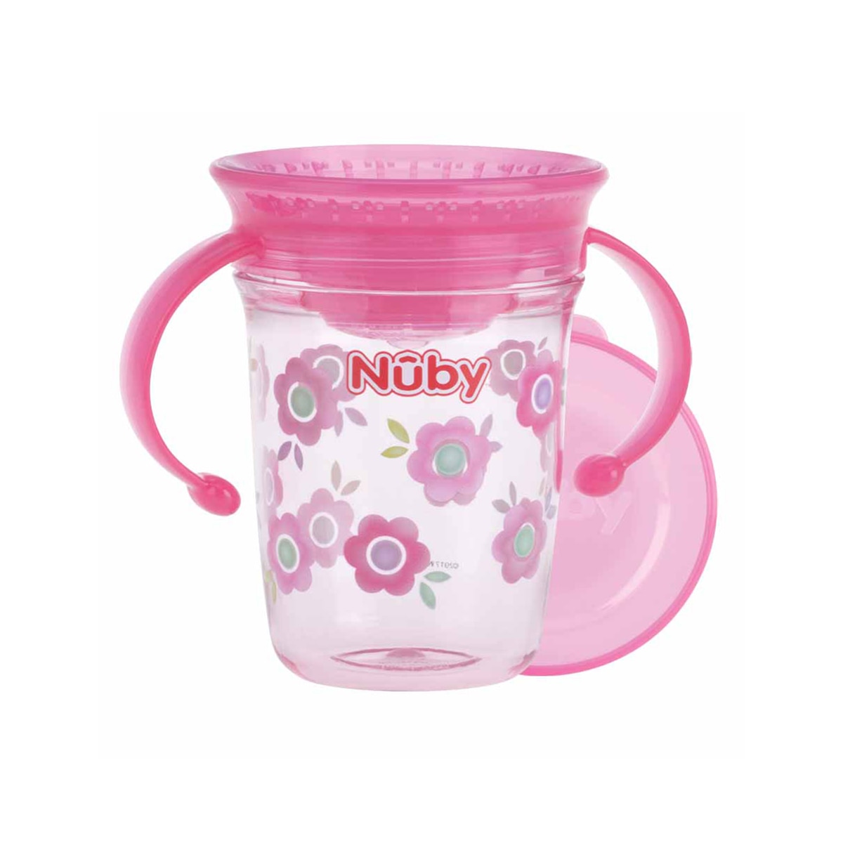 Taza mágica de Tritan con asas Nyby +6 meses Rosa-1