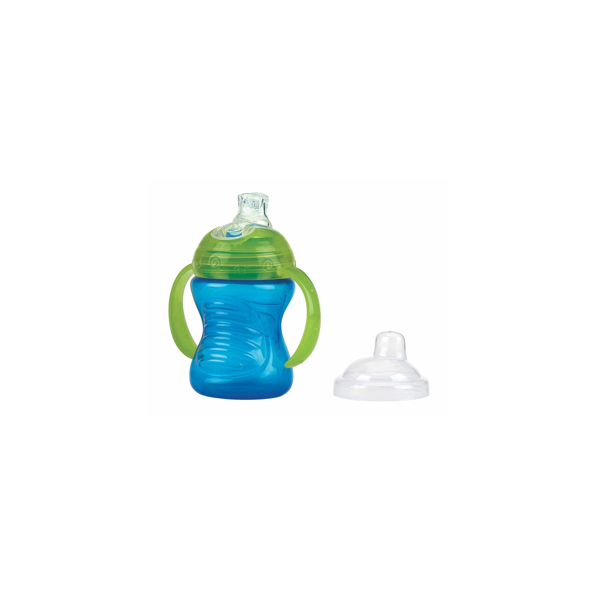 Taza de Aprendizaje Nuby Super Spout con asas (240 ml.) 6 M+ azul Azul-1