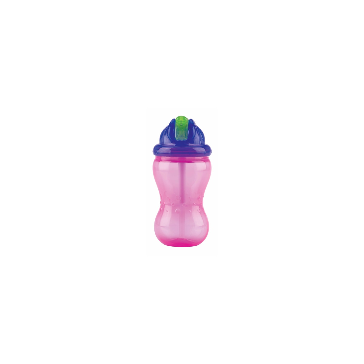 Taza de Aprendizaje Nuby Flip It Antigoteo con pajita (360 ml.) 12 M+ rosa Rosa-1