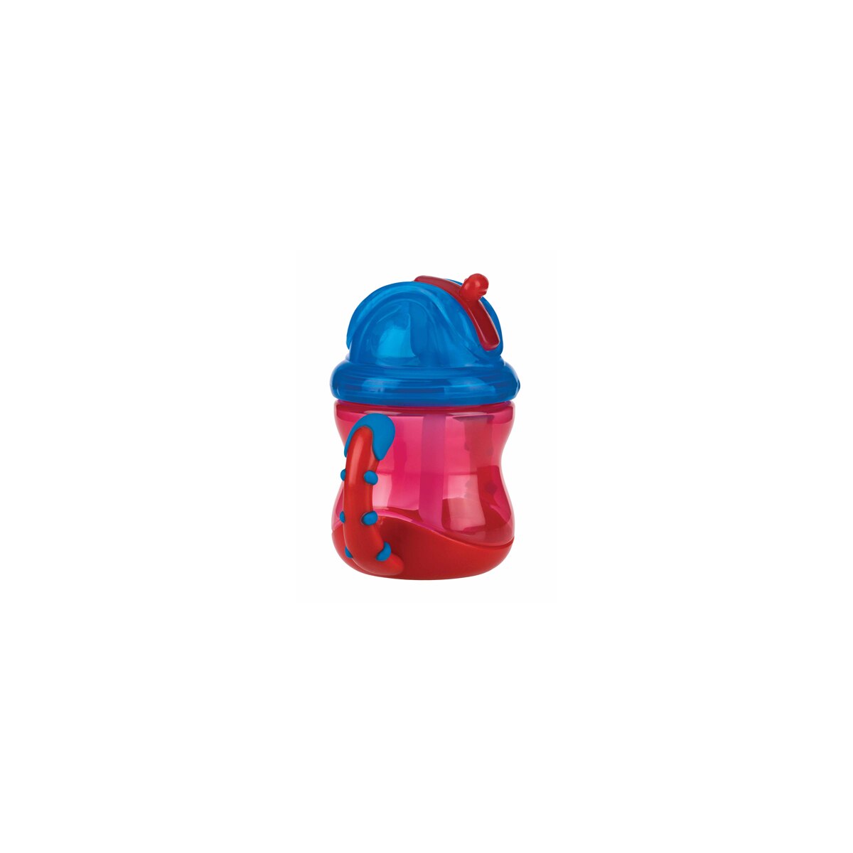 Taza de Aprendizaje Nuby Flip It Antigoteo con asas (240 ml.) 12 M+ rojo Rojo-1