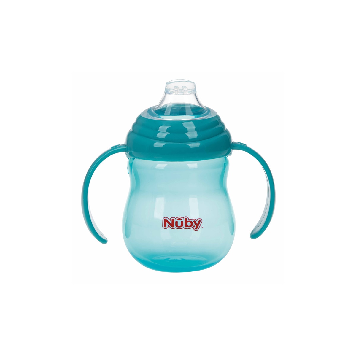 Taza antigoteo lisa con asas aqua - 270ml - 6m+ Azul-1