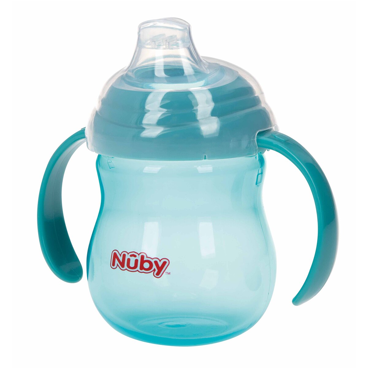 Taza antigoteo lisa con asas aqua - 270ml - 6m+ Azul-2