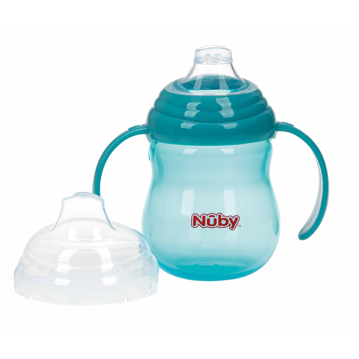 Taza antigoteo lisa con asas aqua - 270ml - 6m+ Azul-3