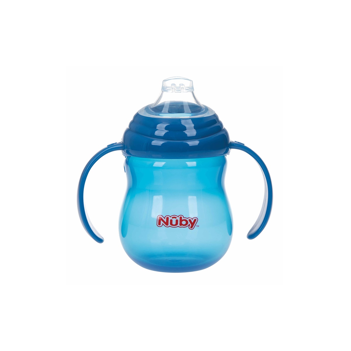 Taza antigoteo lisa con asas azul - 270ml - 6m+ Azul-1