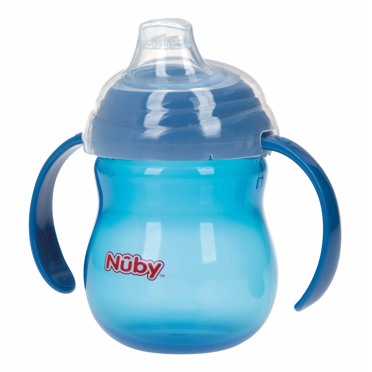 Taza antigoteo lisa con asas azul - 270ml - 6m+ Azul-4